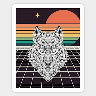 Cosmic Wolf Love Magnet